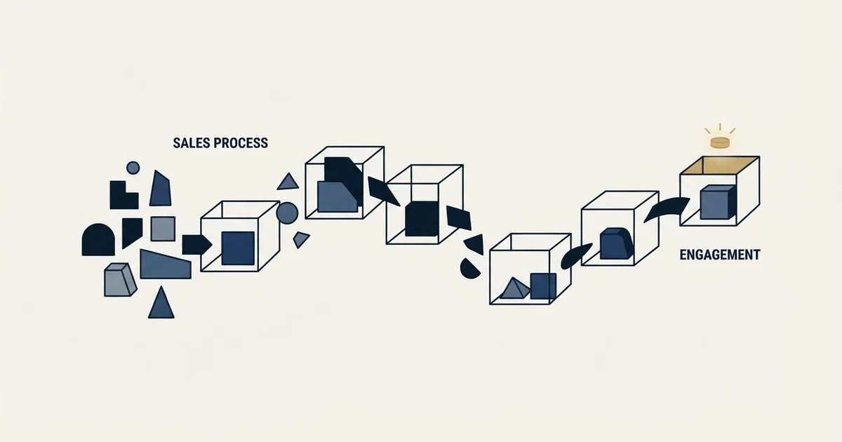 Editorial illustration for The Seven-Step Sales Process