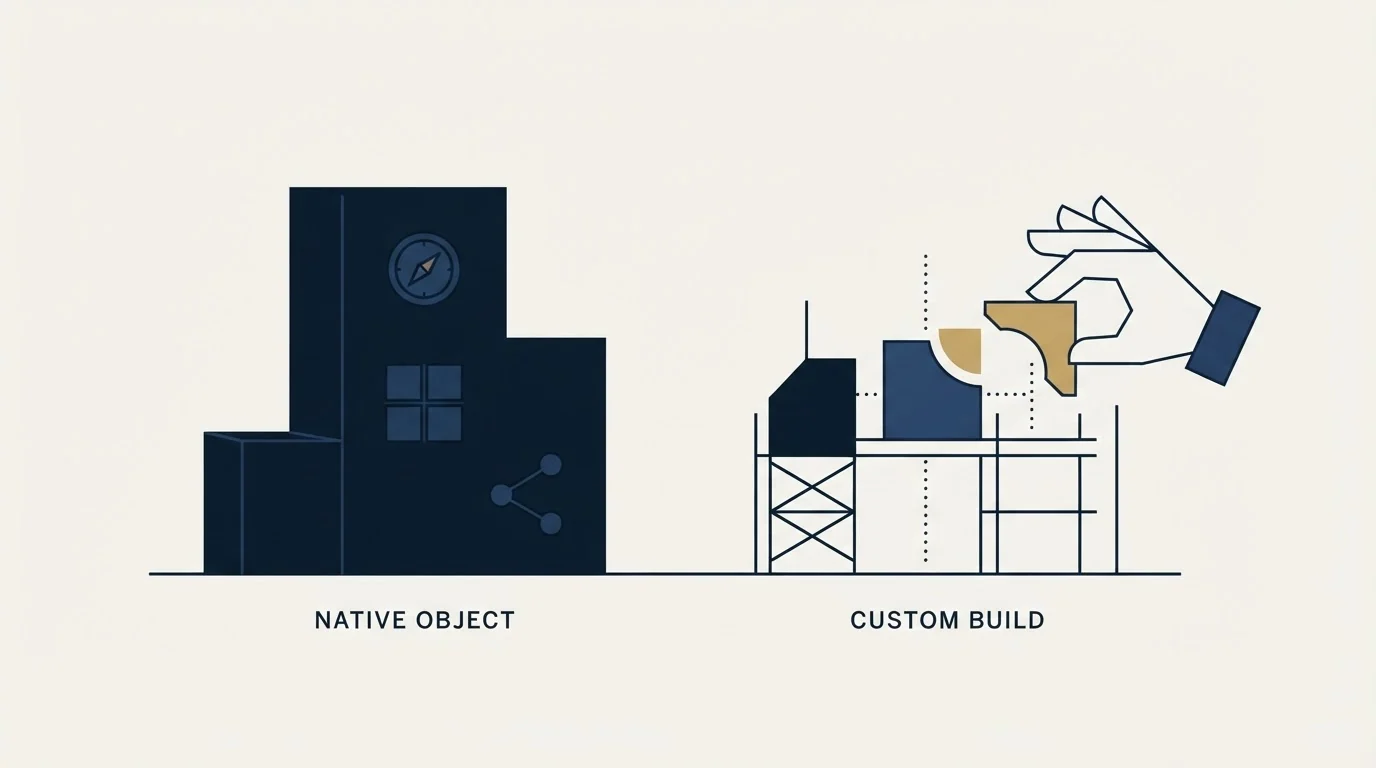 Section illustration: Native object or custom build