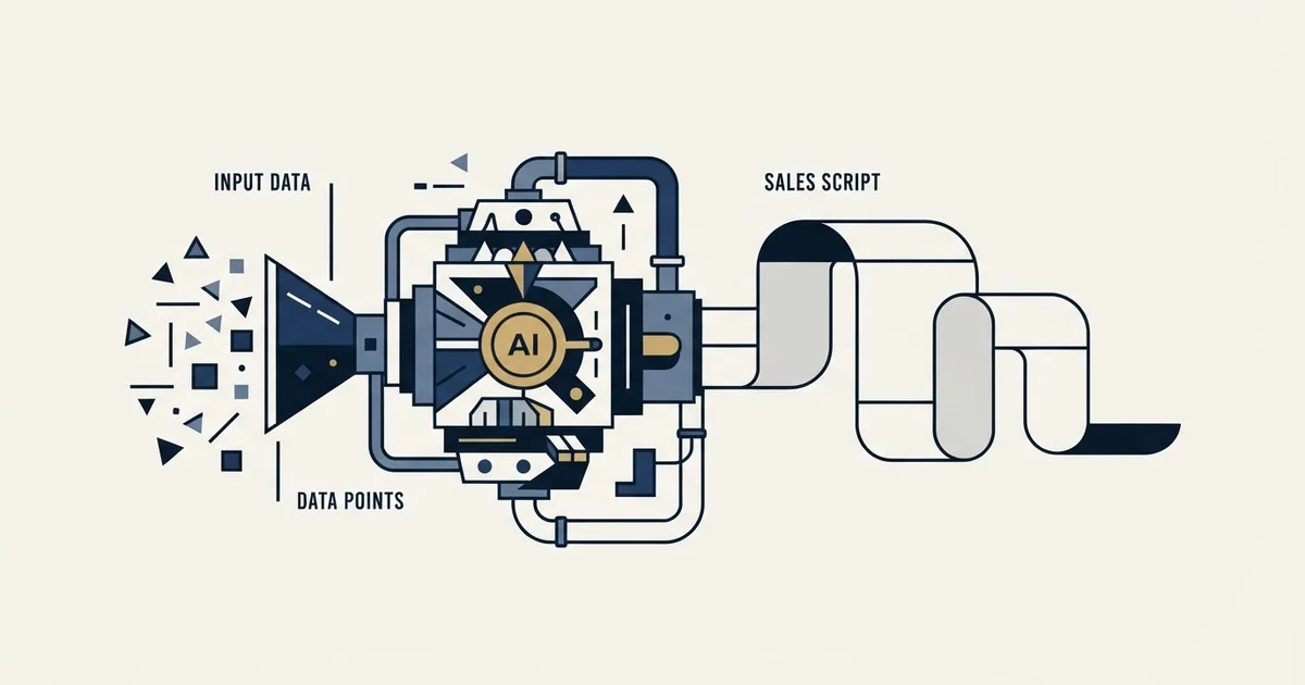 Editorial illustration for AI Sales Script Generators