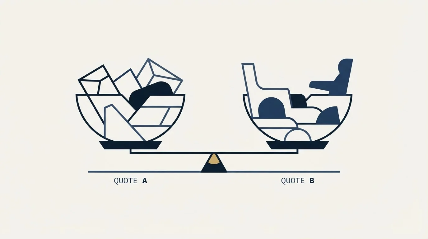 Section illustration: Making two quotes comparable