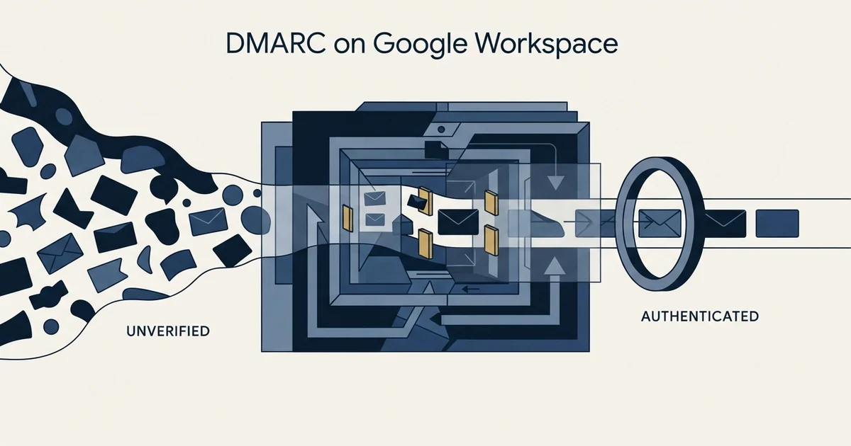Editorial illustration for DMARC on Google Workspace
