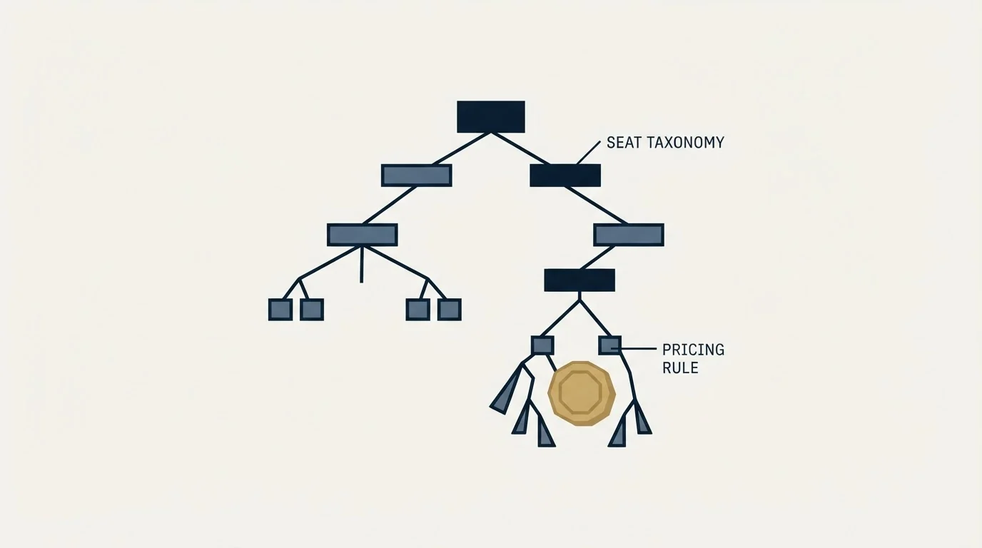 Section illustration: Seats are a taxonomy, and the taxonomy has a pricing