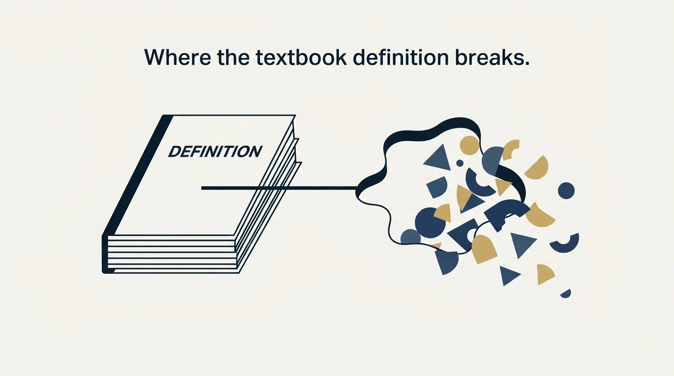 Section illustration: Where the textbook definition breaks