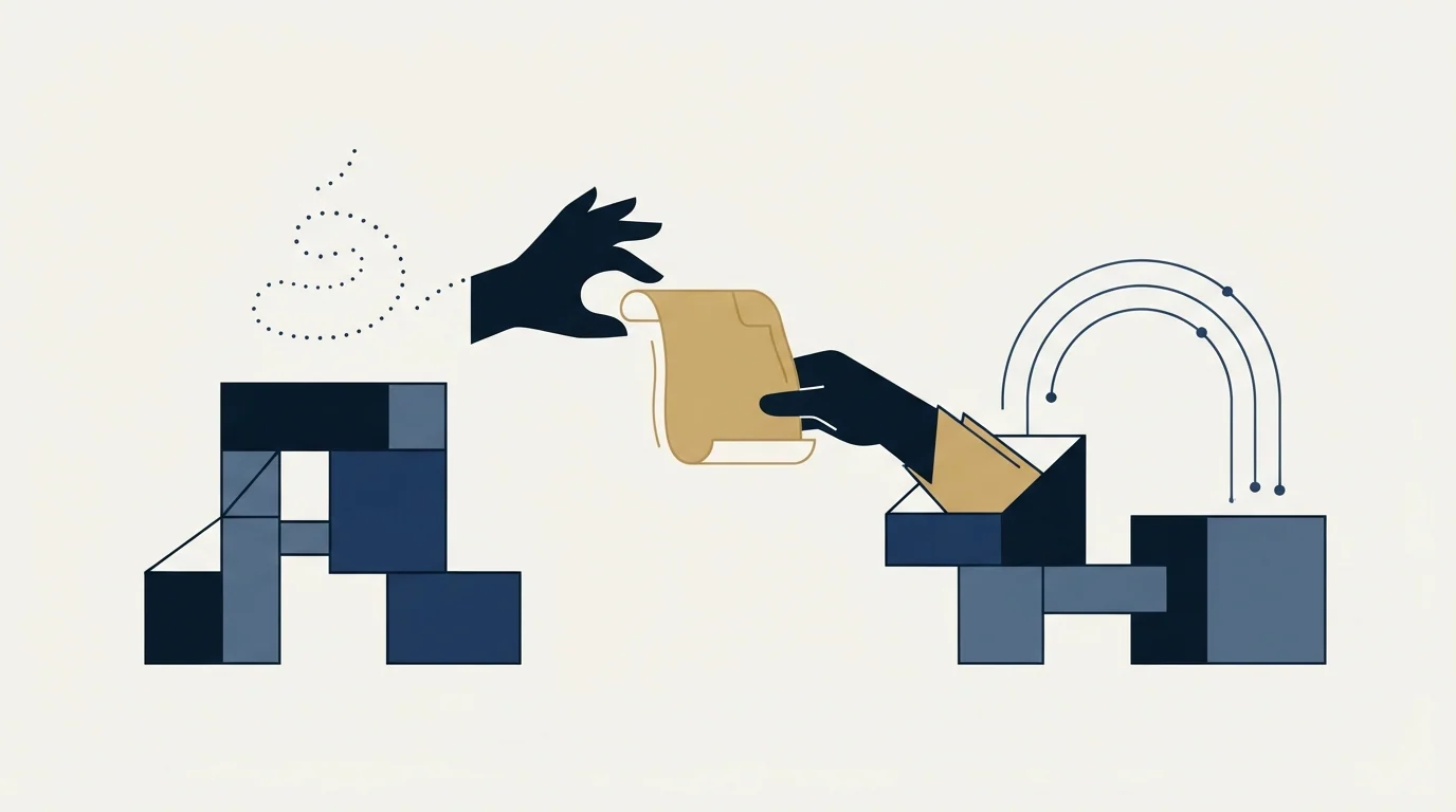 Section illustration: The warm-up is a handoff, and the reason is documented