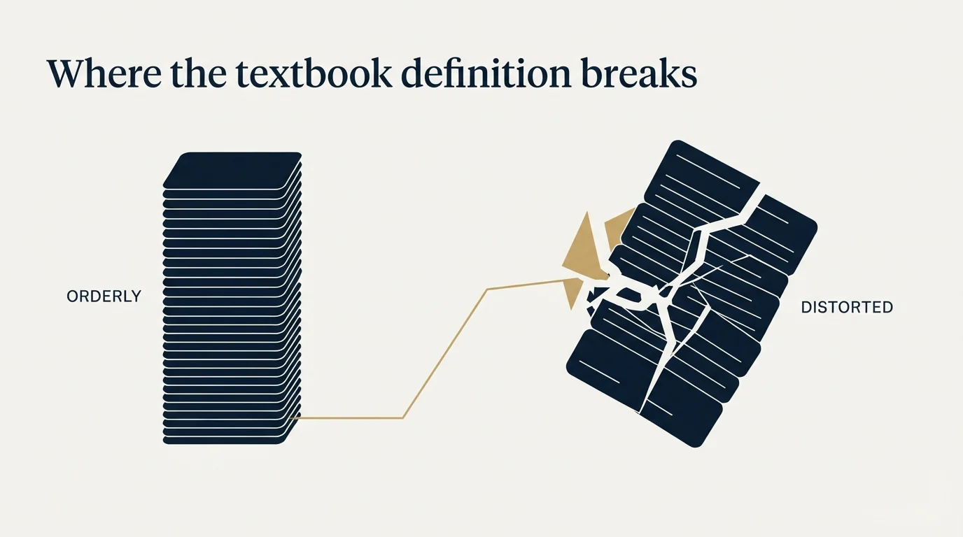 Section illustration: Where the textbook definition breaks