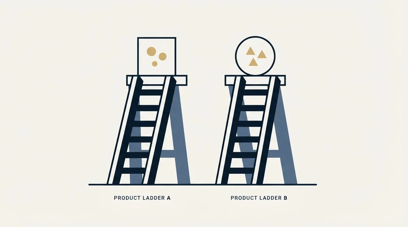Section illustration: Two other products with their own ladders