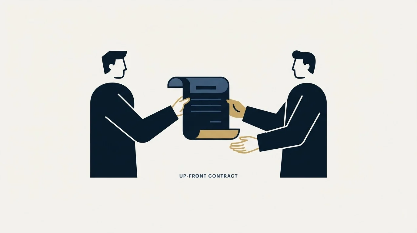 Section illustration: The up-front contract is the most portable piece