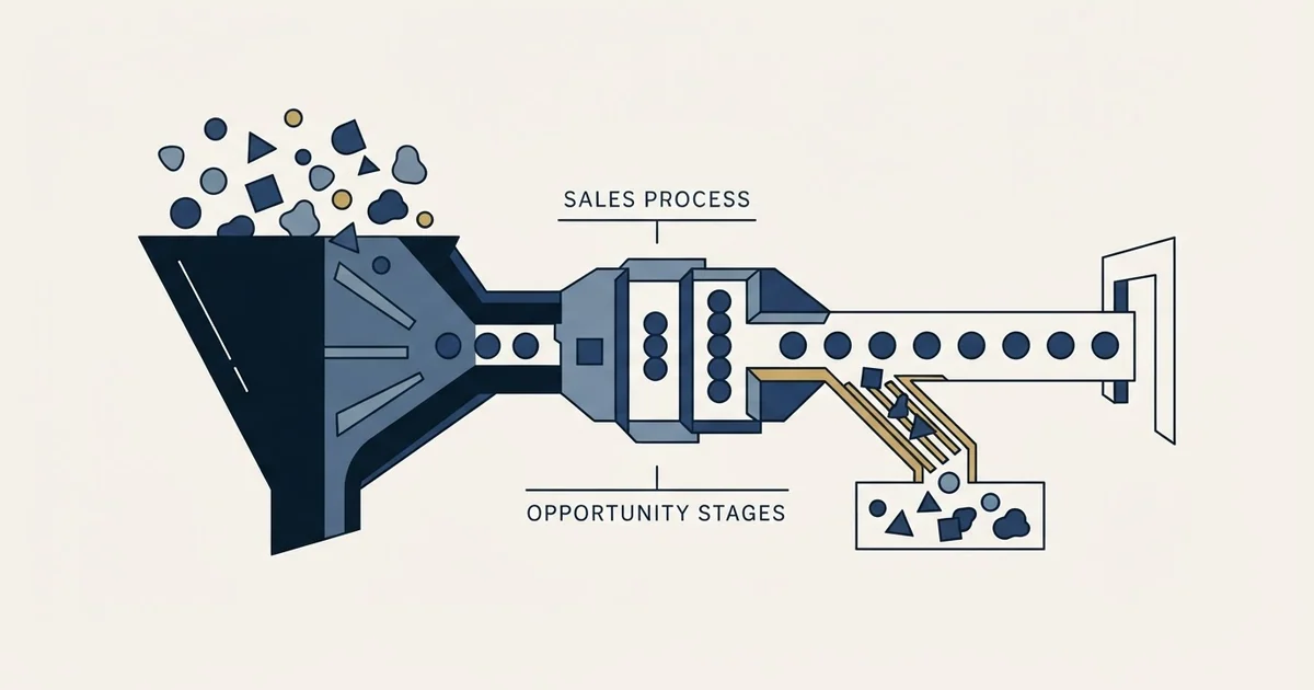 Editorial illustration for SFDC Sales Process