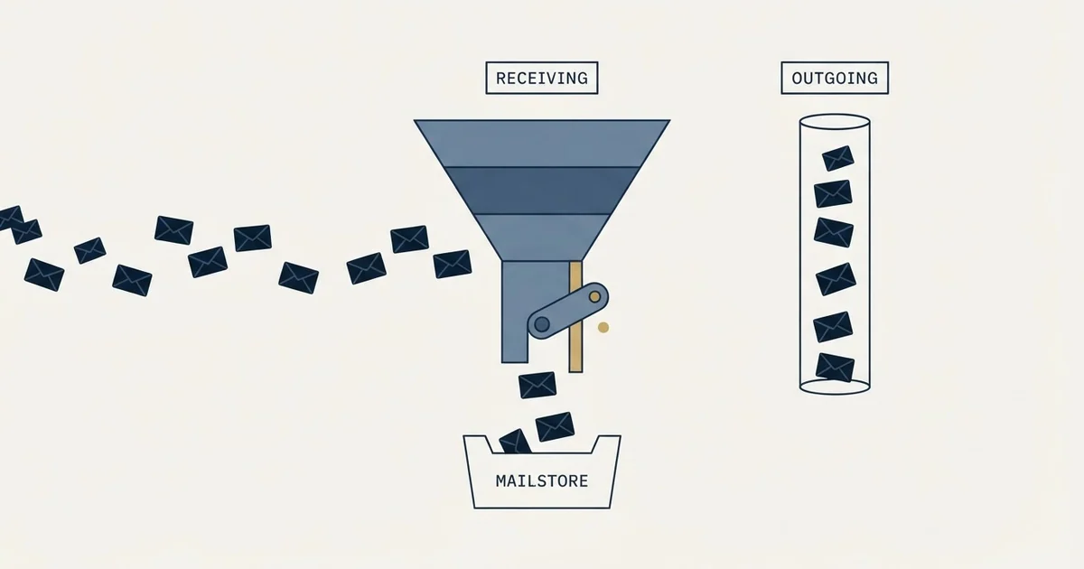 Editorial illustration for smtp.google.com Is an MX Record, Not a Send Setting