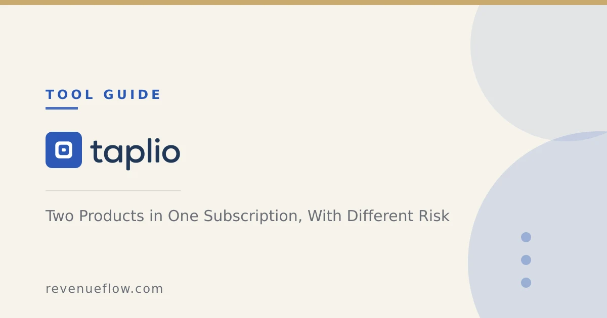 Branded cover: Taplio: Two Products in One Subscription, With Different Risk