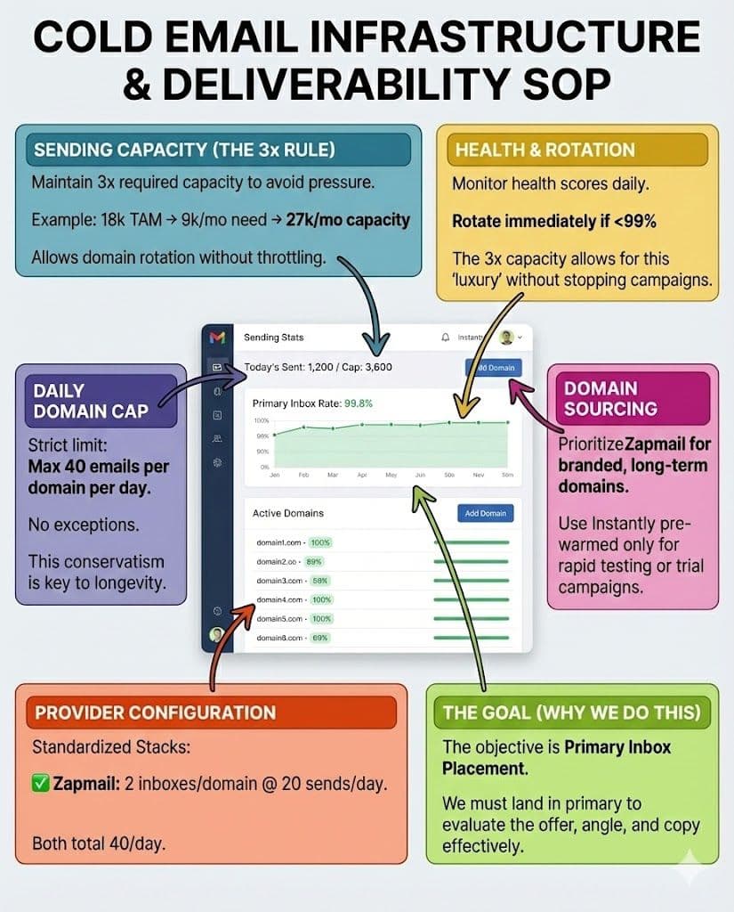 Email infrastructure and deliverability strategy