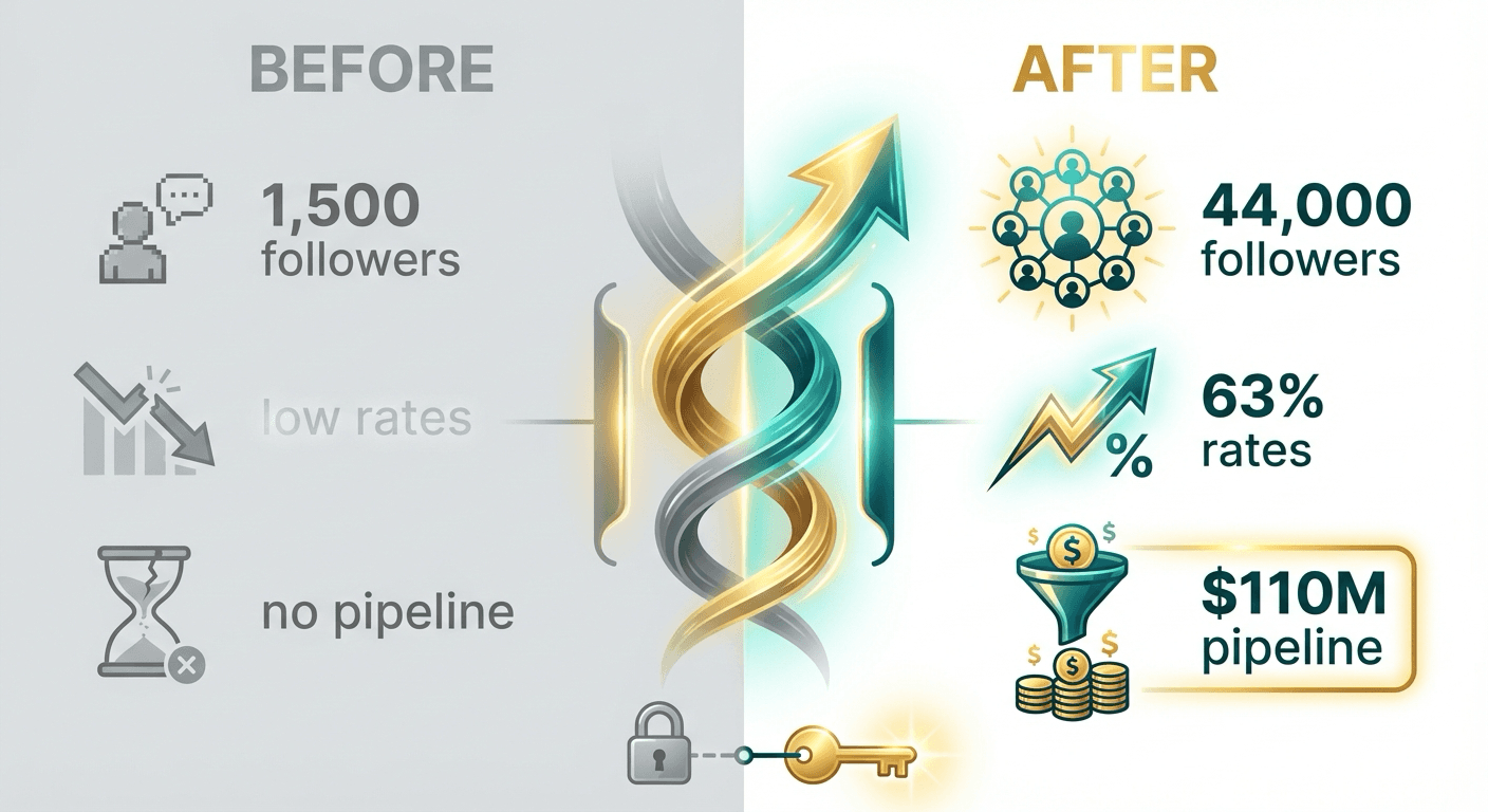 Before and after transformation