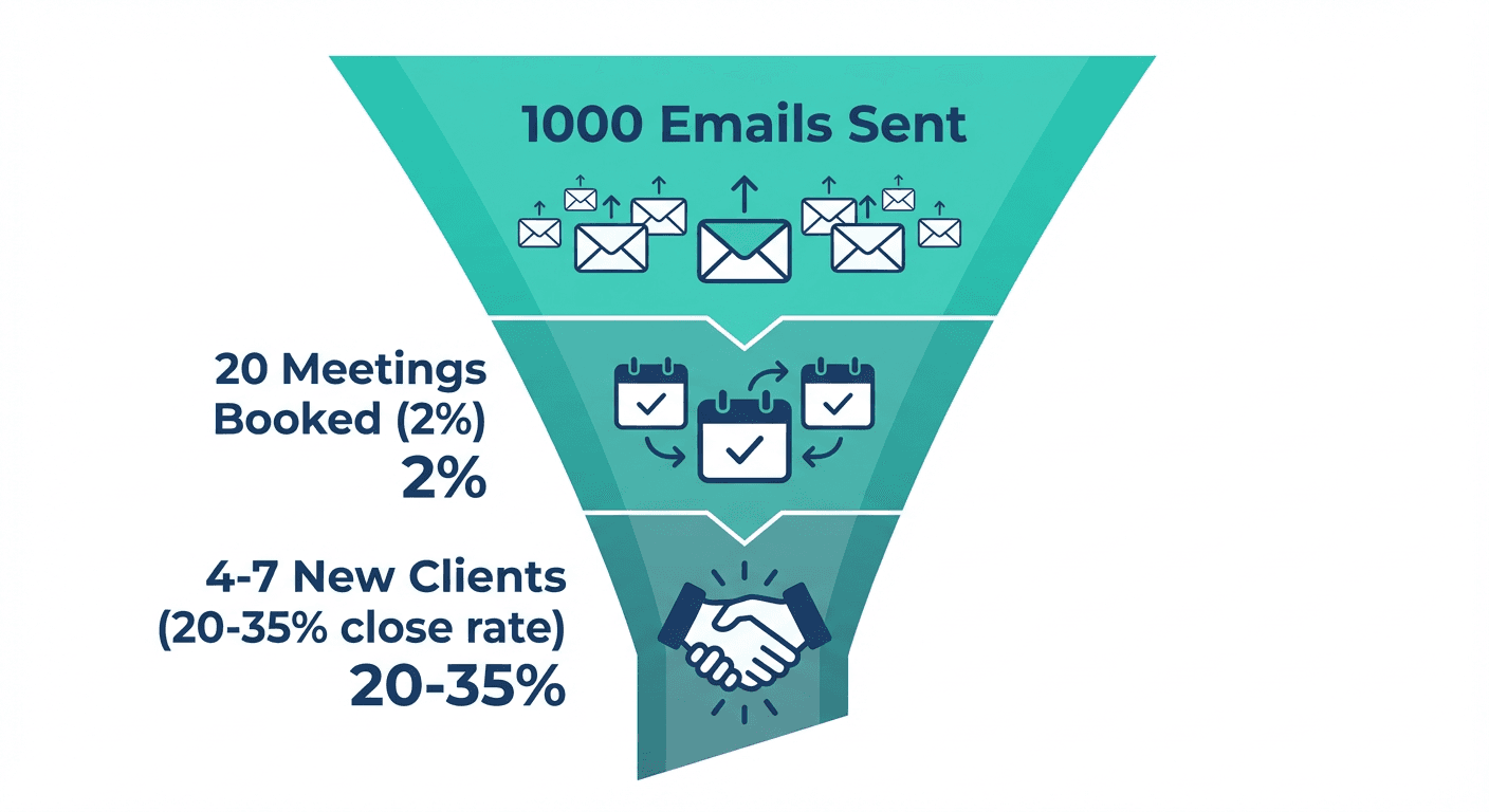 Email to meeting conversion funnel