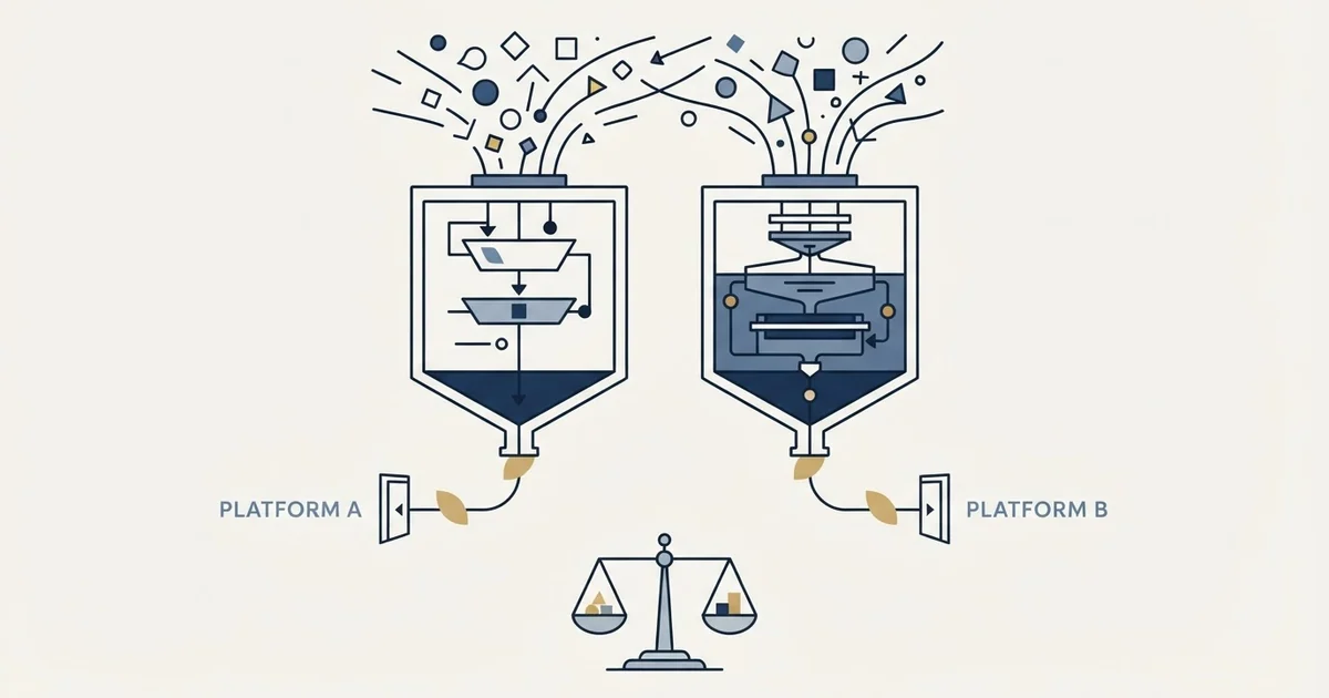 Editorial illustration for vs Apollo.io