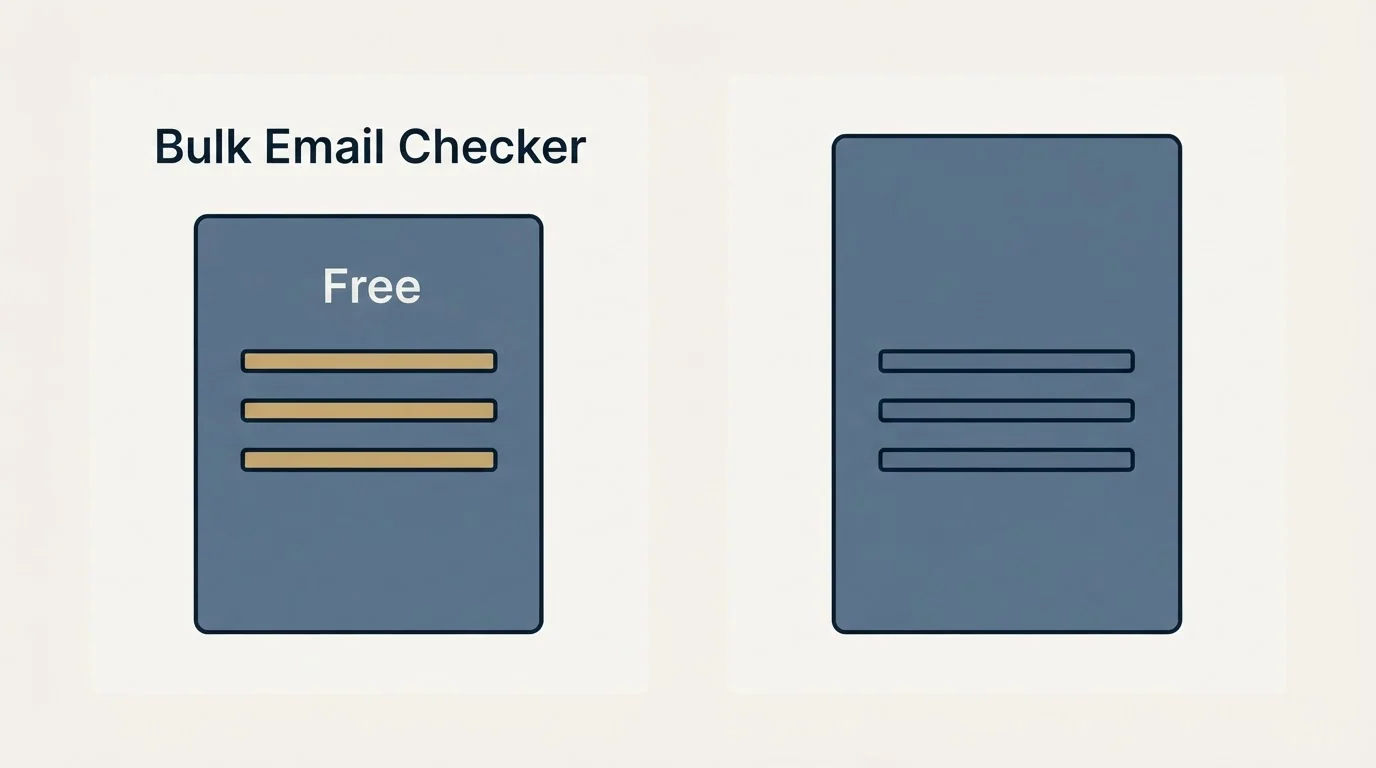 Pricing panels: Pricing Comparison (Bulk Email Checker, Free)