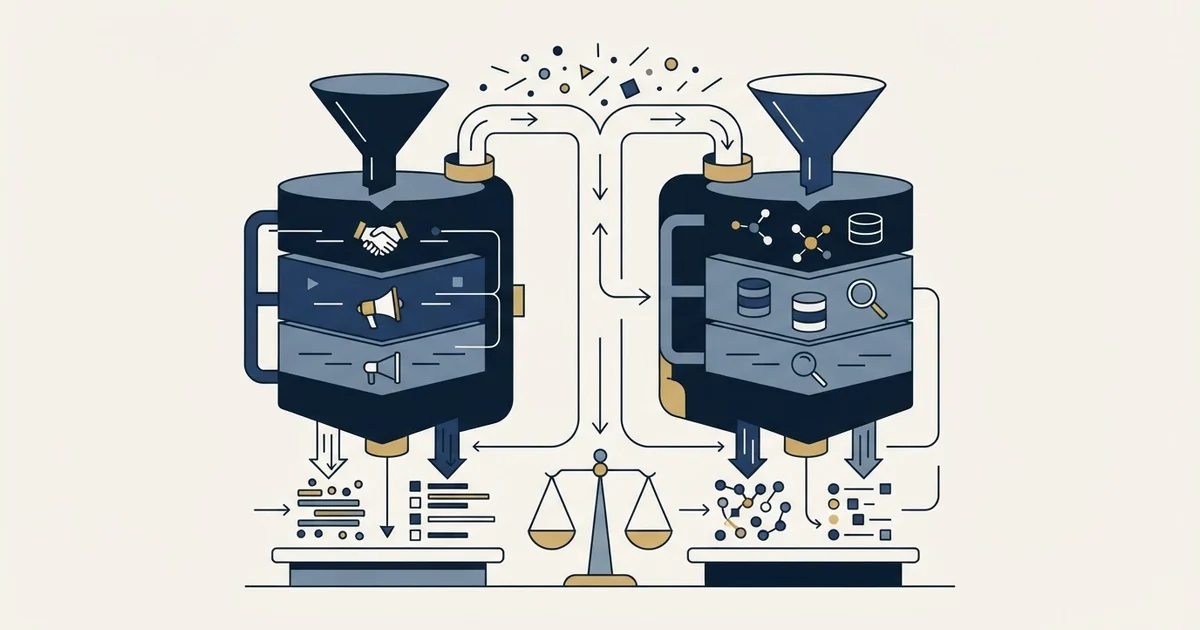 Editorial illustration for vs Clearbit