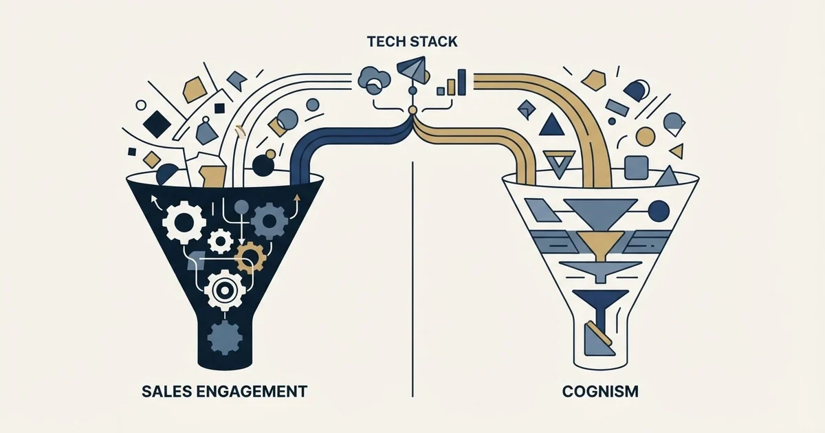 Editorial illustration for vs Cognism