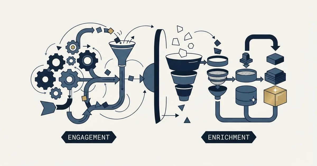Editorial illustration for vs FullEnrich