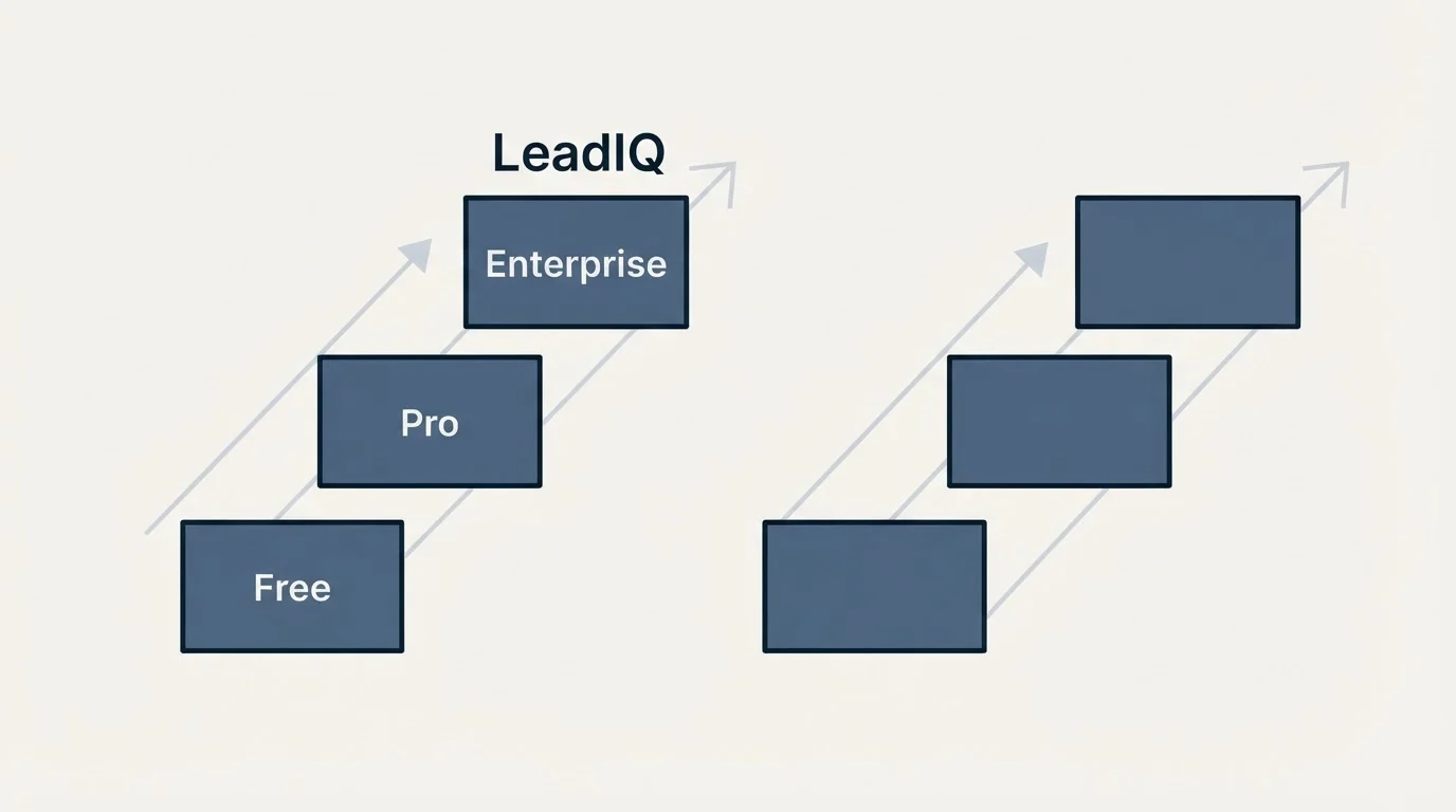 Pricing ladder: Pricing Comparison (LeadIQ, Free, Pro, Enterprise)