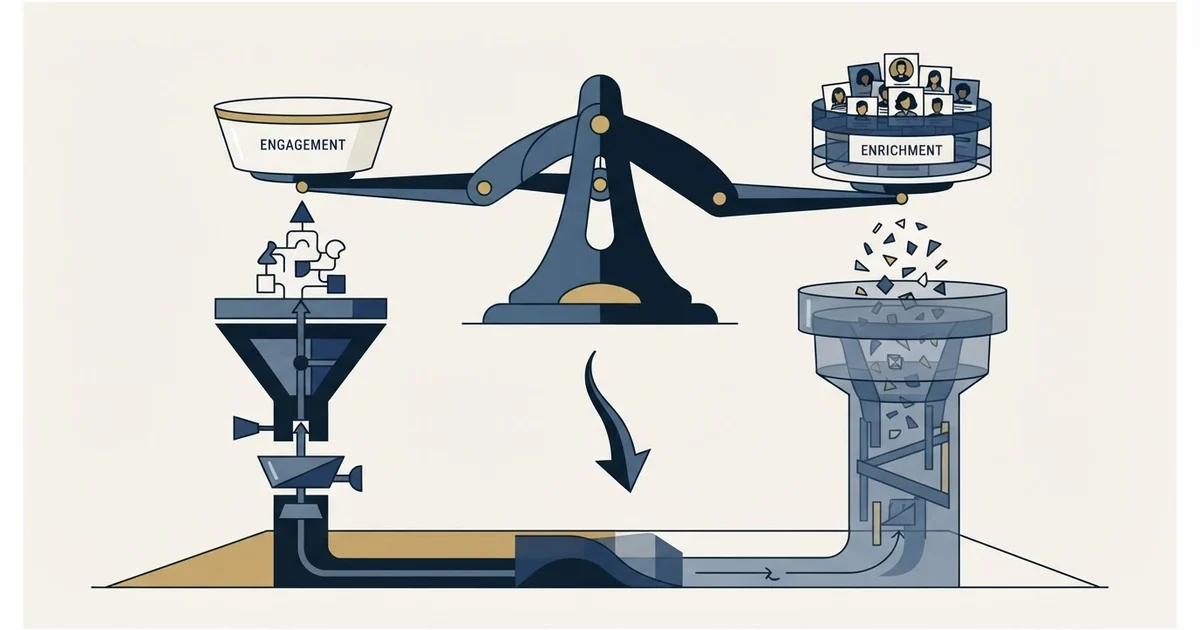 Editorial illustration for vs People Data Labs