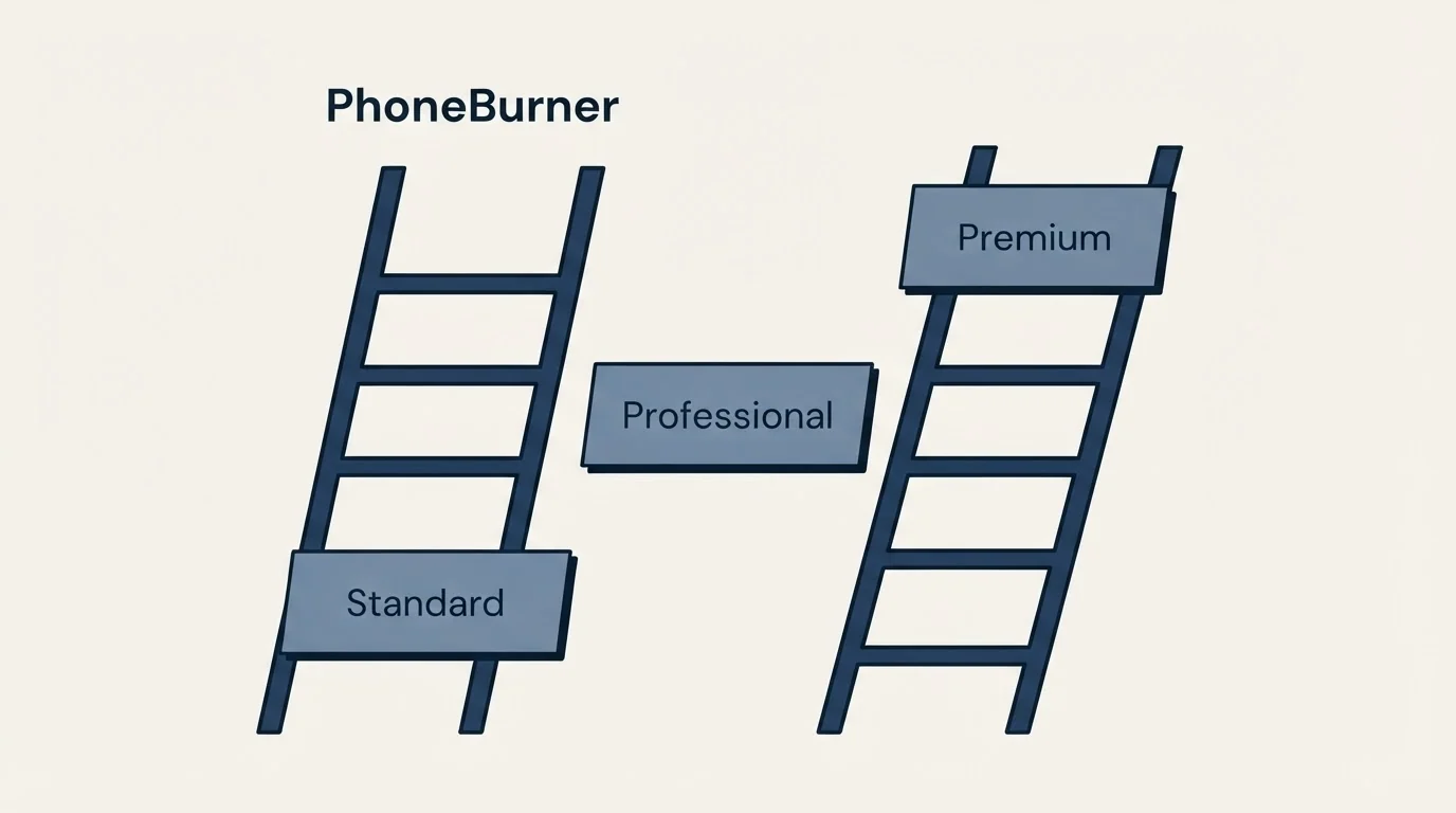 Pricing ladder: Pricing Comparison (PhoneBurner, Standard, Professional, Premium)