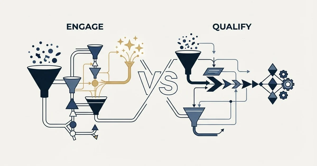 Editorial illustration for vs Qualifier.ai