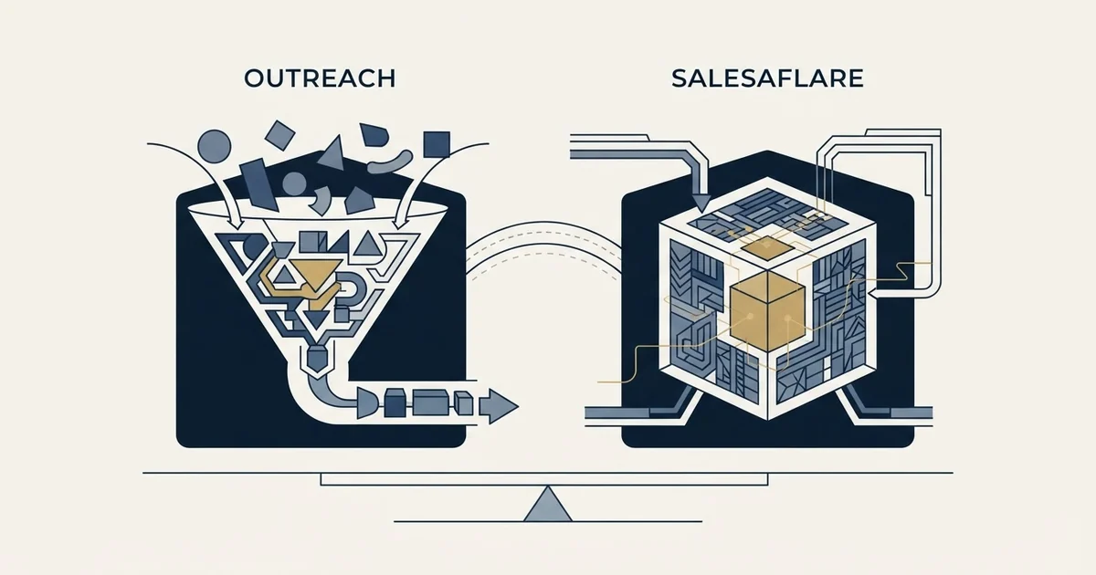 Editorial illustration for vs Salesflare