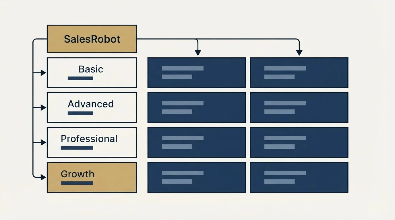 Pricing table: Pricing Comparison (SalesRobot, Basic, Advanced, Professional)
