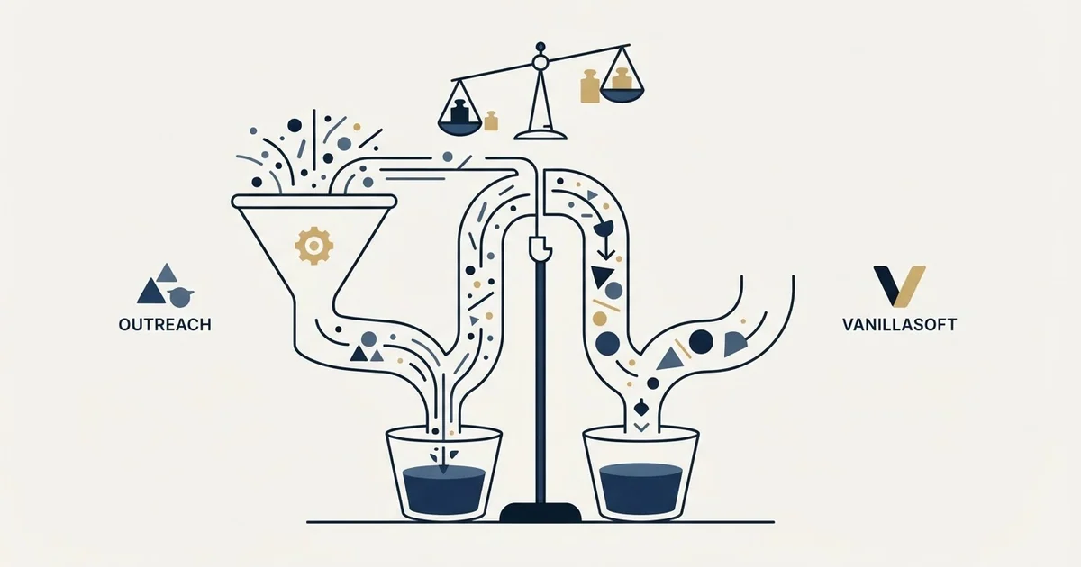 Editorial illustration for vs Vanillasoft