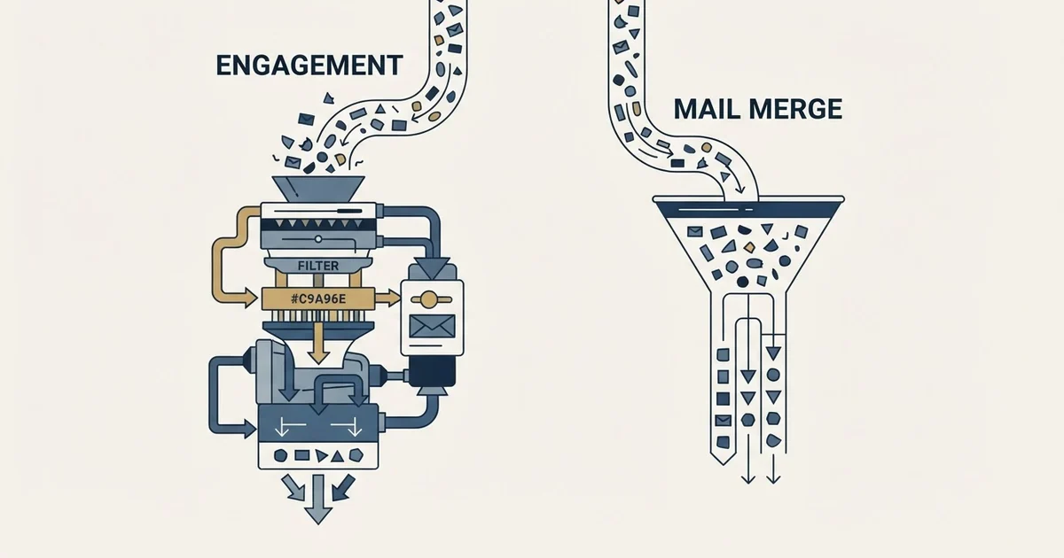 Editorial illustration for vs Yet Another Mail Merge