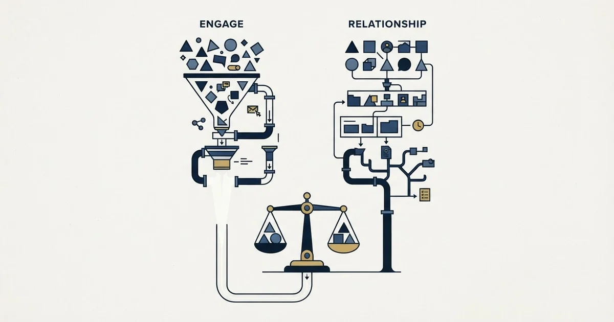 Editorial illustration for vs Zoho CRM
