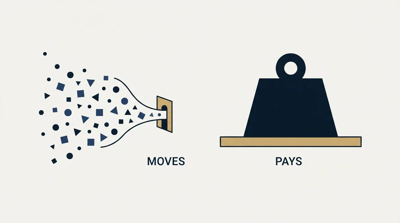 Section illustration: Measure the thing that pays, not the thing that moves
