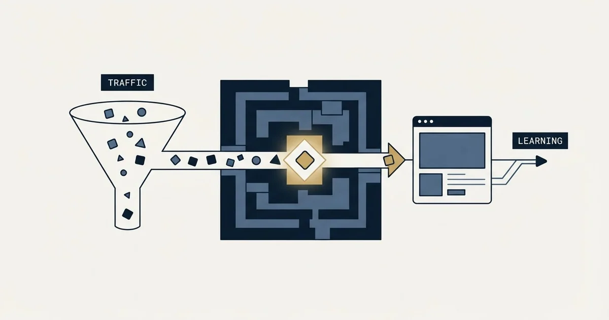 Editorial illustration for A/B Testing a Landing Page When You Do Not Have