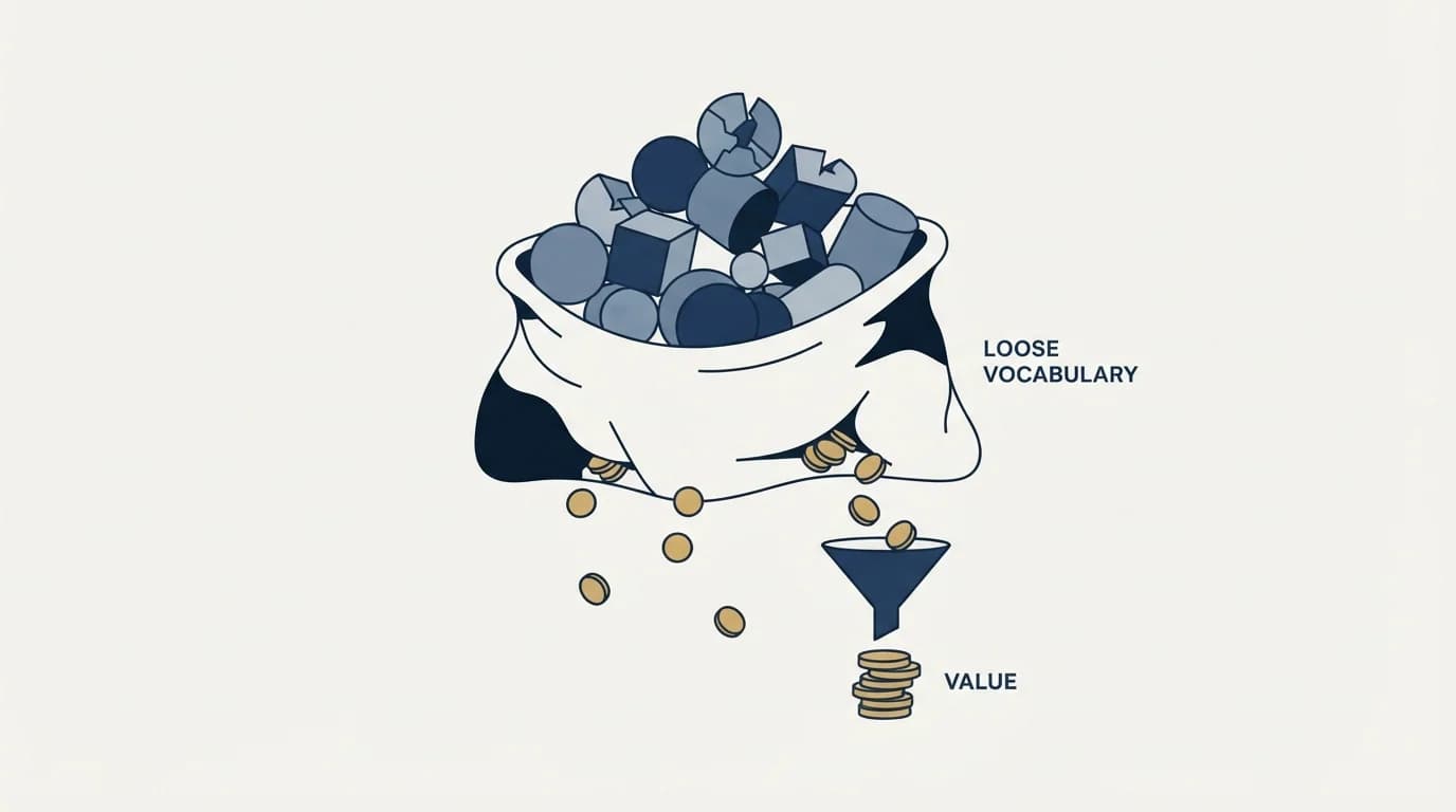 Section illustration: What the words cost when they stay loose