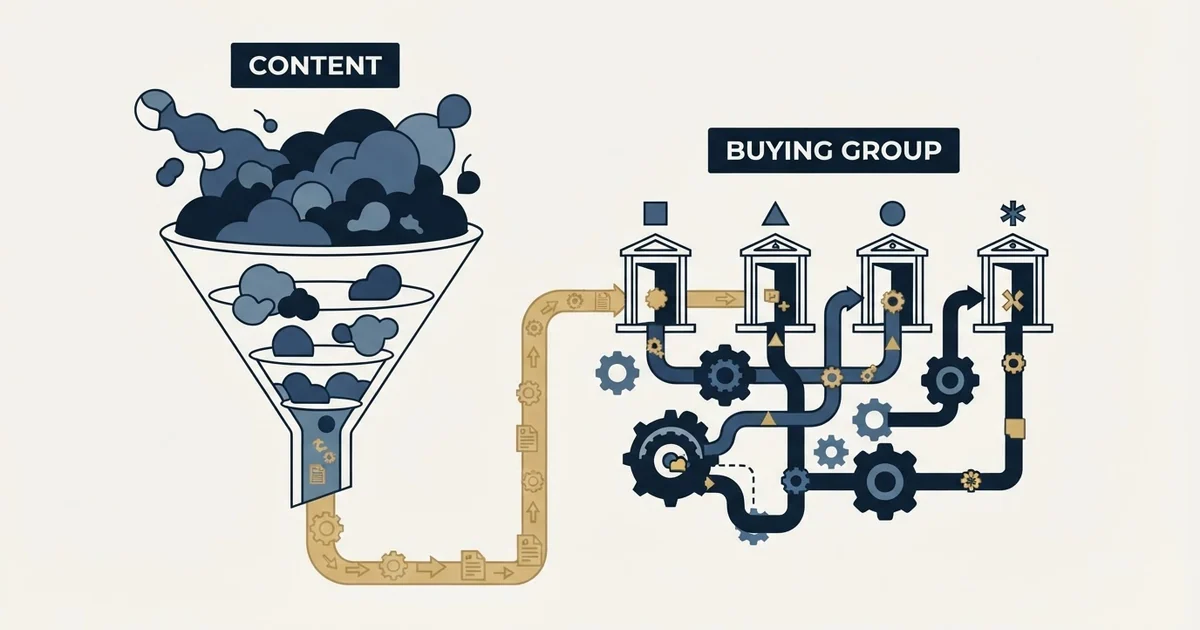 Editorial illustration for Account-Based Content Marketing
