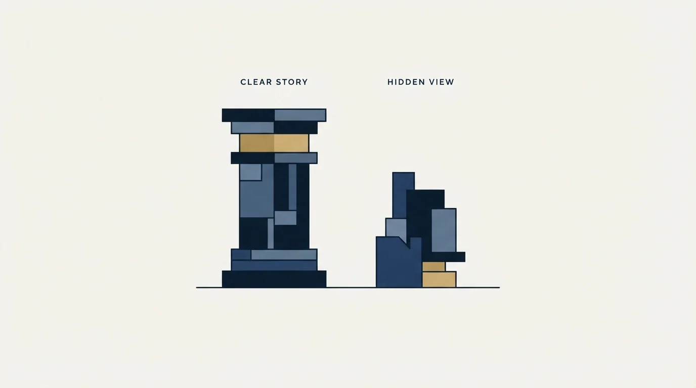 Section illustration: The best-disclosed story and the least, side by side