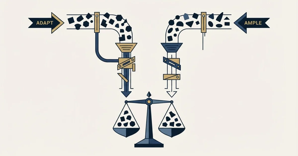 Editorial illustration for Adapt.io vs Amplemarket