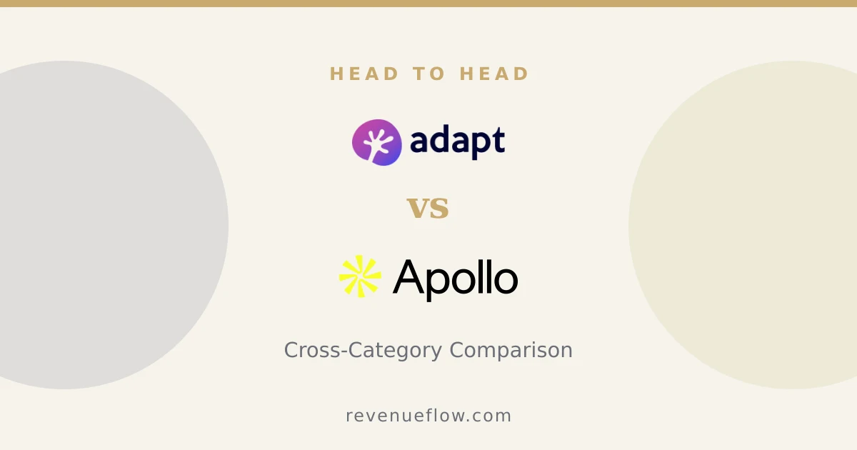 Branded cover: Adapt.io vs Apollo.io: Cross-Category Comparison