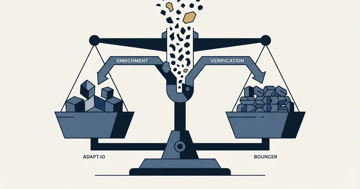 Editorial illustration for Adapt.io vs Bouncer