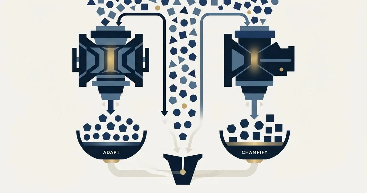 Editorial illustration for Adapt.io vs Champify