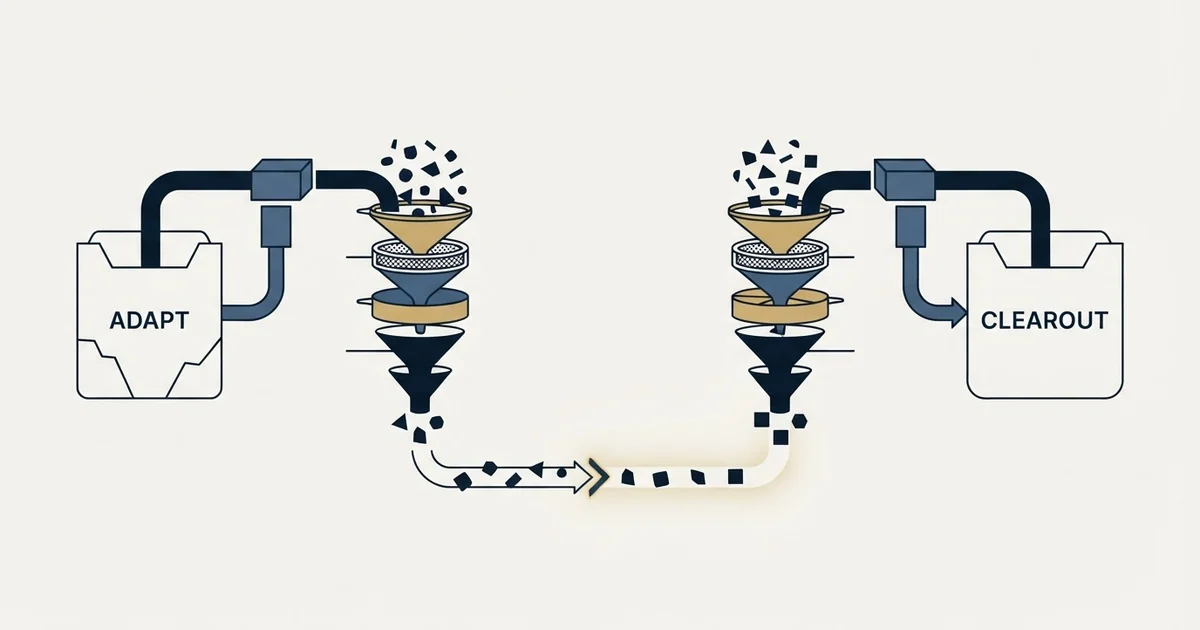 Editorial illustration for Adapt.io vs Clearout