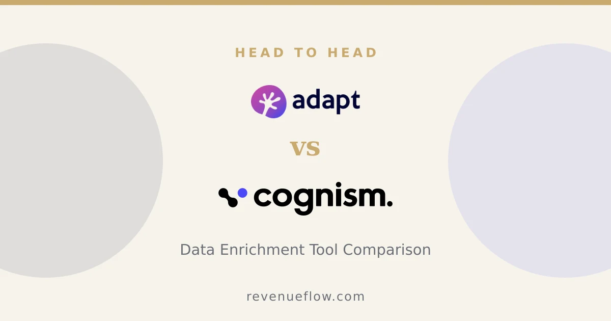 Branded cover: Adapt.io vs Cognism: Data Enrichment Tool Comparison