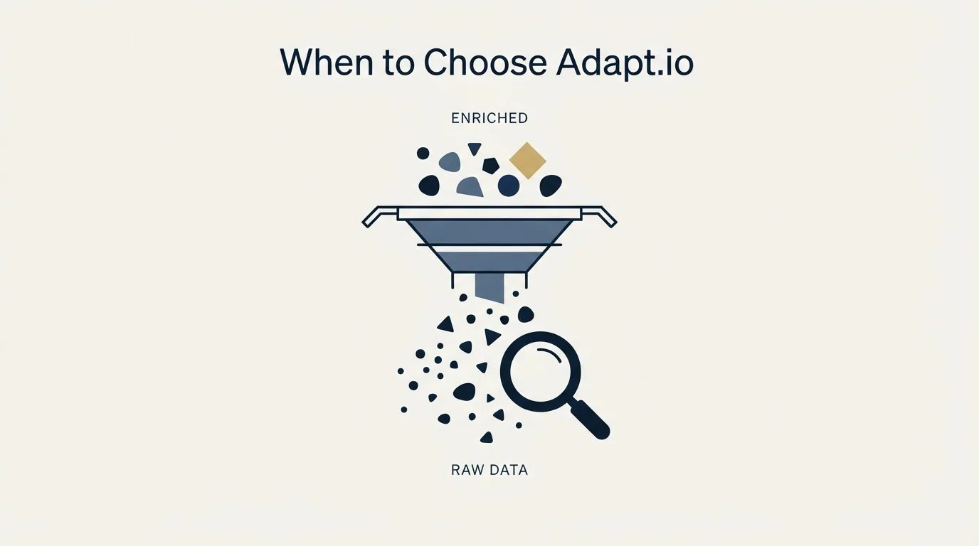 Section illustration: When to Choose Adapt.io