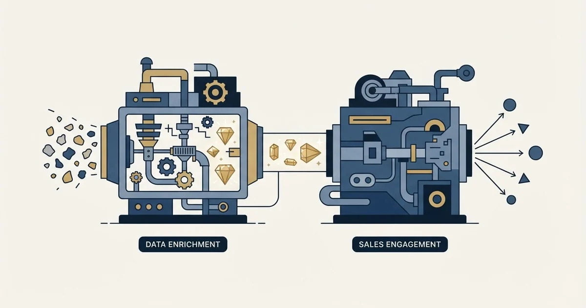 Editorial illustration for Adapt.io vs GetSales.io