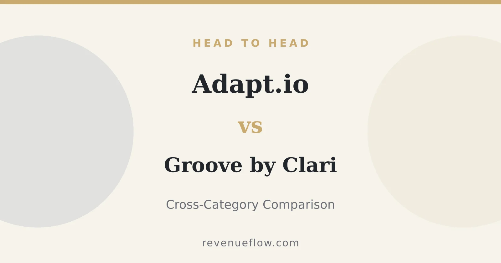 Branded cover: Adapt.io vs Groove by Clari: Cross-Category Comparison