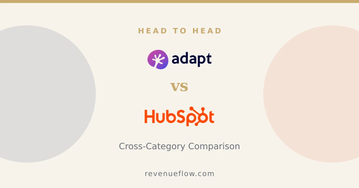 Branded cover: Adapt.io vs HubSpot CRM: Cross-Category Comparison