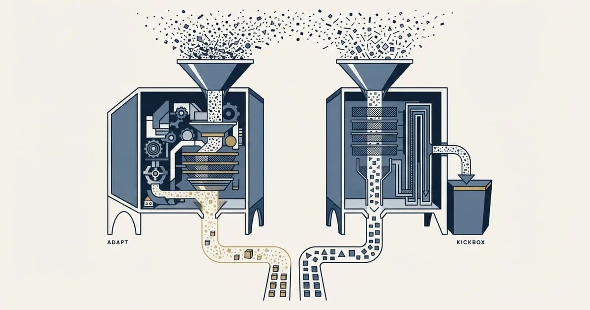 Editorial illustration for Adapt.io vs Kickbox
