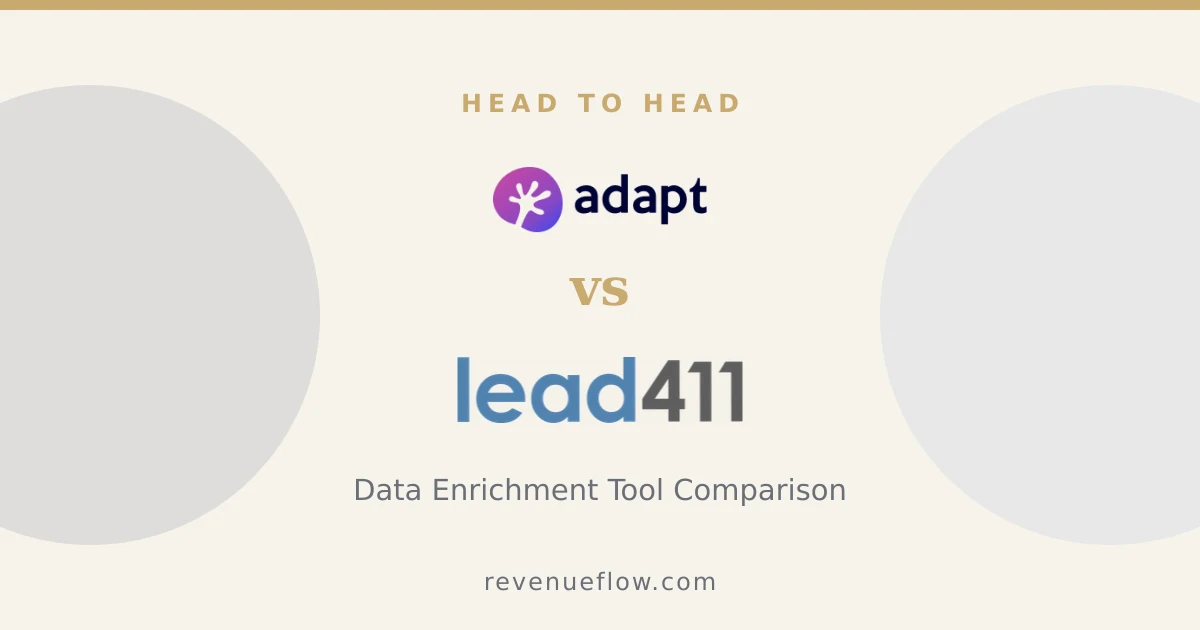 Branded cover: Adapt.io vs Lead411: Data Enrichment Tool Comparison