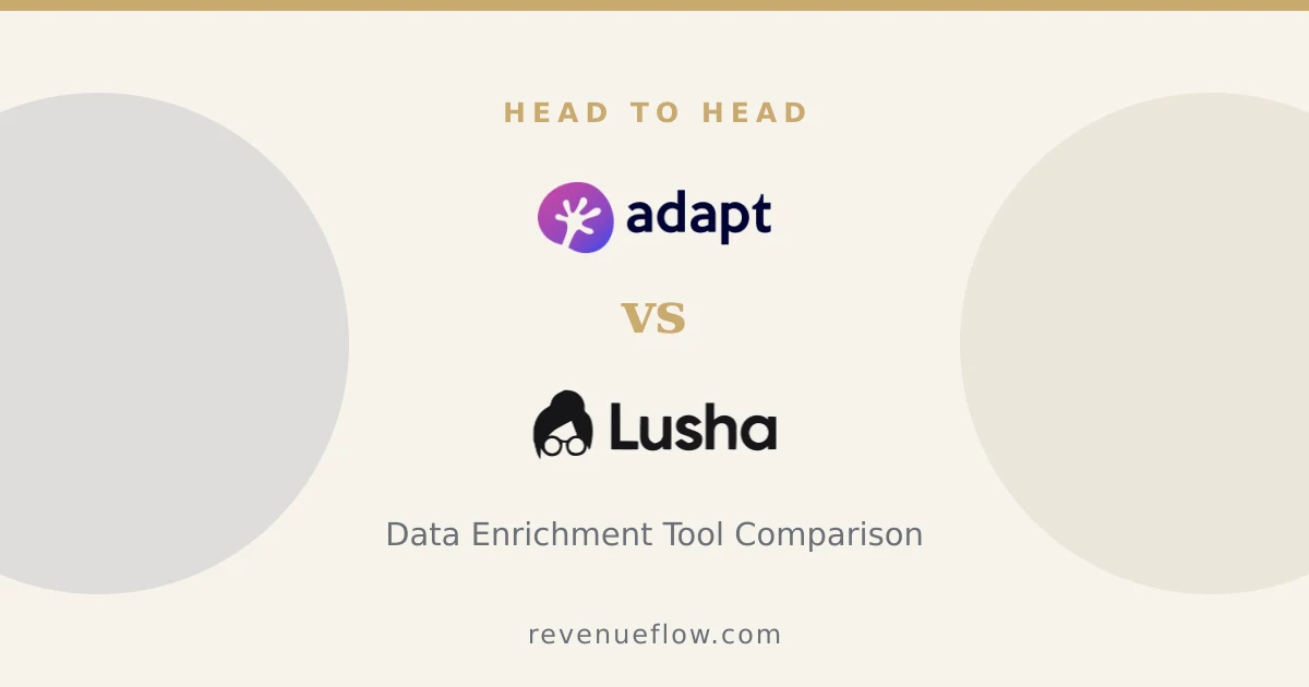 Branded cover: Adapt.io vs Lusha: Data Enrichment Tool Comparison
