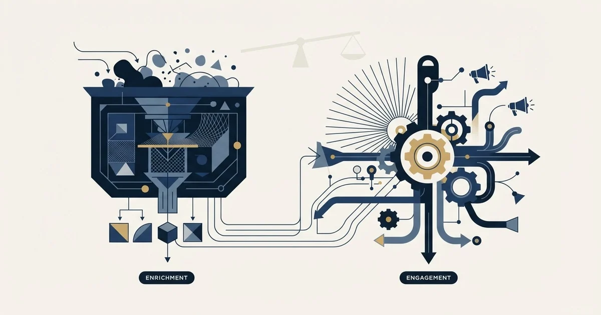 Editorial illustration for Adapt.io vs Meet Alfred